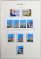 Azori-szigetek 1980-2000 gyakorlatilag teljes gyűjtemény falcmentes előnyomott Leuchtturm albumlapokon