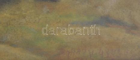 Agházy Gyula jelzéssel: Vízparti táj. Pasztell, papír. Üvegezett fakeretben. 24,5x32,5 cm