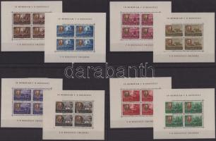 1947 Roosevelt egyenes képállású négyes kisívsor (140.000) (50f jobb oldalon felül picit behajtva, l...