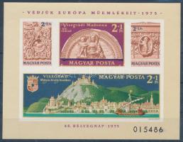 1975 Bélyegnap - Visegrádi műemlékek vágott blokk (20.000)