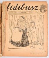 1909 Fidibusz, szerkeszti Heltai Jenő, teljes évfolyam, viseltes állapotban