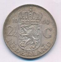 Hollandia 1960. 2 1/2G Ag "Julianna" T:AU patina Netherlands 1960. 2 1/2 Gulden Ag "Juliana" C:AU patina Krause KM#185