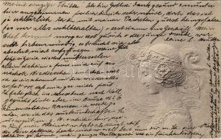 1902 Ókori hölgy / Ancient era lady. Novitas Serie 4115. Art Nouveau