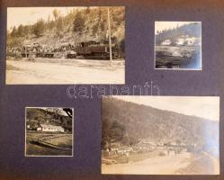 ca 1914-1918 I. világháború 107 db érdekes katonai fotó a frontról, járművek, vonat, autó, repülő, fehér zászló parlamenterek, stb. albumban, jó állapotban   ca 1914-1918 World War I 107 interesting military photos from the front, vehicles, train, car, plane, white flag parliamentarians, etc. in album, in good condition