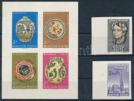 1964-1968 Bélyegnap (41.) vágott blokk + 2 db vágott bélyeg (9.000)