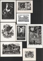 Klf. alkotók (Menyhárt József, Várkonyi Károly, Fery Antal stb.): 16 db ex libris Réthy István, fame...