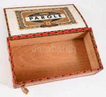 Parole fa szivaros doboz, 23x13 cm