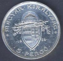 1938. 5P Ag "Szt.István" T:2- ph