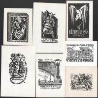 Klf. alkotók (Menyhárt József, Várkonyi Károly, Fery Antal stb.): 16 db ex libris Réthy István, fame...