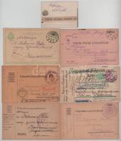 6 db RÉGI első világháborús osztrák-magyar tábori postai levelezőlap, közte 1 orosz hadifogságból küldött lap (Krasznojarszk, Szibéria) + 1 db távirat / 6 pre-1945 WWI K.u.K. military field postcards (Feldpostkarte), including 1 POW (prisoner of war) letter sent from Krasnoyarsk (Siberia, Russia) + 1 telegram