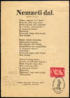 1948 Nemzeti Dal facsimile kiadása (Magyar Nyomdaipar Művelői), emlékbélyegzéssel