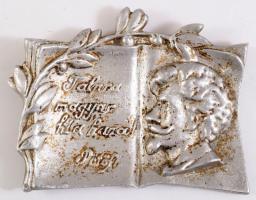 "Talpra magyar hí a haza" - Petőfi, alumínium hamuzó, 9,5×1,2,5 cm