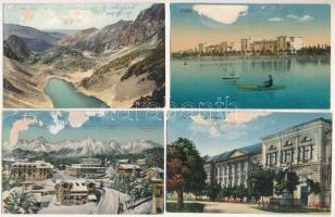 40 db RÉGI sérült vagy hiányos képeslap, magyar és külföldi városok; közte pár modern / 40 pre-1945 postcards in damaged condition, Hungarian and foreign town-views; including a few modern ones