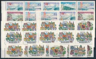 1968 Balaton (II.) 4 db bélyegfüzet lap + 1969 Dunakanyar vágott sor + 4 db bélyegfüzetlap (8.000)