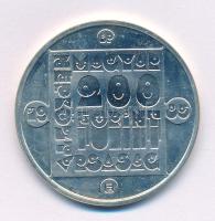 1985. 200Ft Ag "Természetvédelem - Vadmacska" kapszulában T:BU Adamo EM86