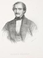 cca 1840 Id. Markó Károly (1793-1860) festő, Szigligeti Ede és Czuczor Gergely portréja, litográfia,...