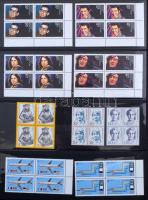 NSZK 1970-1990 négyeswtömb gyűjtemény A4-es KABE berakóban, benne sorok, összefüggések