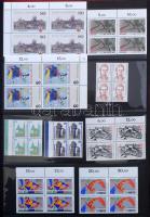 NSZK 1970-1990 négyeswtömb gyűjtemény A4-es KABE berakóban, benne sorok, összefüggések