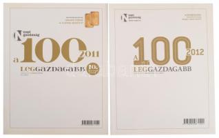 2006-2018 A 100 leggazdagabb magyart bemutató különkiadványok 6 db különbőző év és kiadás. Érdekes k...