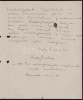1906 Ady Endre (1877-1919) költő, újságíró autográf levele ifj. Ábrányi Kornél (1849-1913) író, költ...