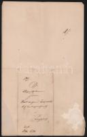 1861 Karl Freiherr von Lempruch osztrák tábornok részére szóló hivatalos levél Pozsonyból