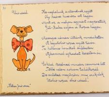 ca 1930 Versgyűjtemény PA monogrammal. Ismeretlen költő saját verseit és más költők verseit tartalma...