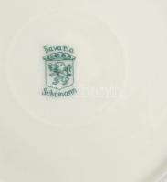 cca 1945 Bavaria Schumann kékvirág mintás teás készlet, jelzett, teljes, minimális kopással