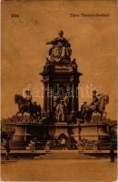 1902 Wien, Vienna, Bécs; Maria Theresia-Denkmal / monument (crease)
