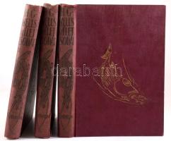 Wells, [Herbert George] - Huxley, Julian - Wells, George Philip: Az élet csodái. I-III. köt. Ford.: Lambrecht Kálmán. [Bp., 1930], Pantheon, 1050+[2] p.+ 15 t. Szövegközti és egészoldalas, fekete-fehér és színes illusztrációkkal. Kiadói egészvászon-kötés, a II. kötet gerince sérült, az I-II. kötetekben javításokkal, ex libris-szel.
