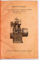 1946 Bukarest, az N. Malaxa román mozdonygyár stabil egyhengeres nyeroslaj motorjának képes bemutatója orosz nyelven 36p + 14 kihajtható ábra. papírkötésben   1946 Bucharest, illustrated presentation of the stable single-cylinder raw-stock engine of the Romanian locomotive factory N. Malaxa 36p + 14 fold-out illustrations. paperback in Russian