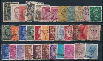 35 db európai perfin bélyeg