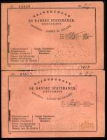 ca 1930 2 db dán államvasutak vonatjegy / Danish railways train tickets