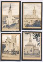 1912 Tokaj, a Jézus szíve templom neoromán stílusban épült Zobel Lajos műszaki főtanácsos tervei szerint 4 db eredeti fotó az elkészült templomról 7x11 cm