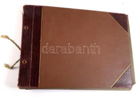 1916-1926 Tata Tóváros, Szomód, Esterházy birtok, aratás Fotóalbum kb 30 db feliratozott fotóval az ...