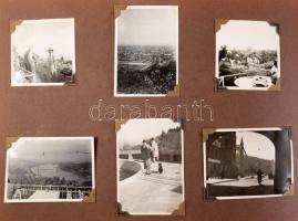 ca 1927-1936 Egy polgár család érdekes fotóalbuma városképes kirándulásokról. Budapest, Sopron, Ausz...