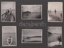 1935 Balatonföldvár 6 db fotó albumlapon