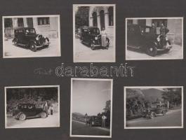 1935 Fiat Balilla autó / Lillafüredi városképek összesen 11 db fotó albumlapon