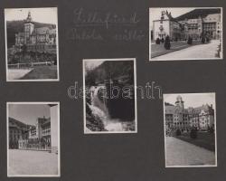 1935 Fiat Balilla autó / Lillafüredi városképek összesen 11 db fotó albumlapon