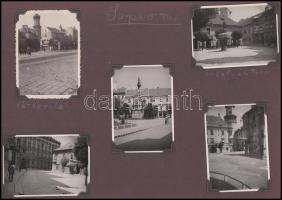 ca 1930 Sopron 10 db feliratozott fotó albumlapon 6x9 cm