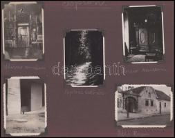 ca 1930 Sopron 10 db feliratozott fotó albumlapon 6x9 cm