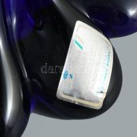 Német kristály kétrétegű váza, jelzett, hibátlan, m: 40,5 cm