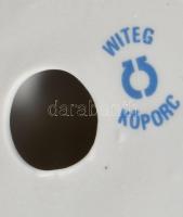 Witeg Kőporc Kőbányai Porcelángyár patikus figura. Jelzett, kézzel festett, hibátlan. Ritka!