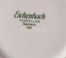 Eschenbach modern stílusú 6 darab kávés csésze alátéttel, jelzett, hibátlan, d: 14,5 cm
