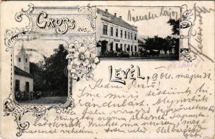 1904 Levél, Kaltenstein; templom, Fő tér. Art Nouveau, floral (EK)