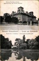 1915 Kismarton, Eisenstadt; Residenzschloss des Fürsten Esterhazy, Gartenpartie im Schlosspark. Verl...
