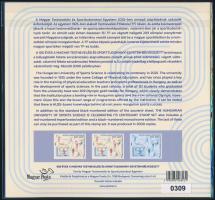 2025 Testnevelési Egyetem bélyegszett benne fogazott, vágott és feketenyomat blokk / Sports Universi...