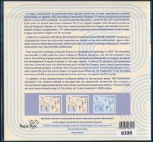 2025 Testnevelési Egyetem bélyegszett benne fogazott, vágott és feketenyomat blokk / Sports Universi...