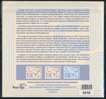 2025 Testnevelési Egyetem bélyegszett benne fogazott, vágott és feketenyomat blokk / Sports Universi...