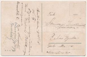 1923 Pozsony, Pressburg, Bratislava; látkép, vár, üzletek / general view, castle, shops (ázott / wet...