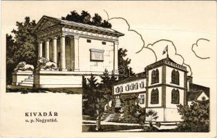 1932 Kivadár (Nagyatád), Gróf Somssich kastély és mauzóleum. Hátoldalon özv. gróf Somssich Gézáné (1...